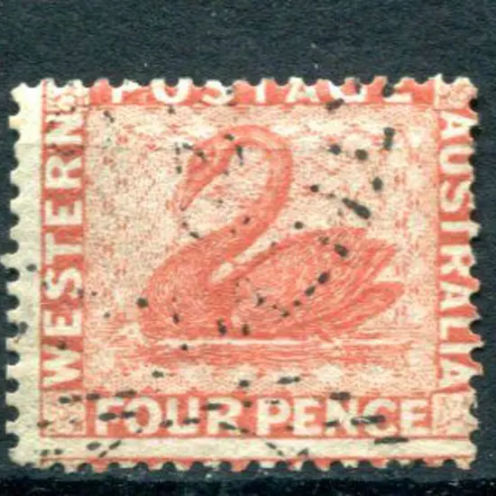 1861 4d vermillion. Lightly used, centered top ...