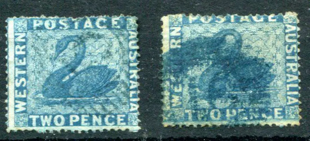1861 2d blue. Two used examples, one with ... Image 1++