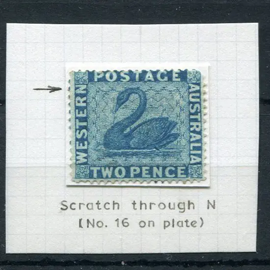 1861 2d blue with "hairline through "N" of ...
