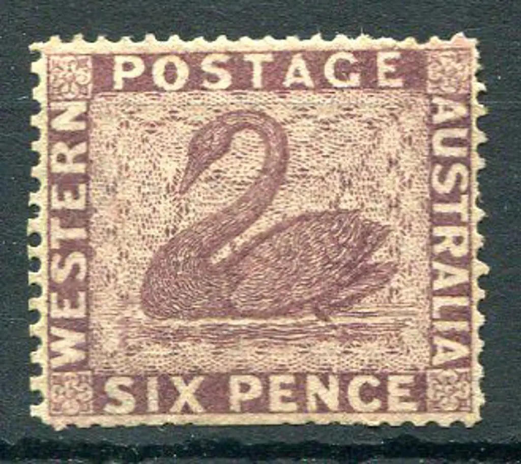 1861 6d purple-brown. Unused without gum, trimmed ... Image 1++