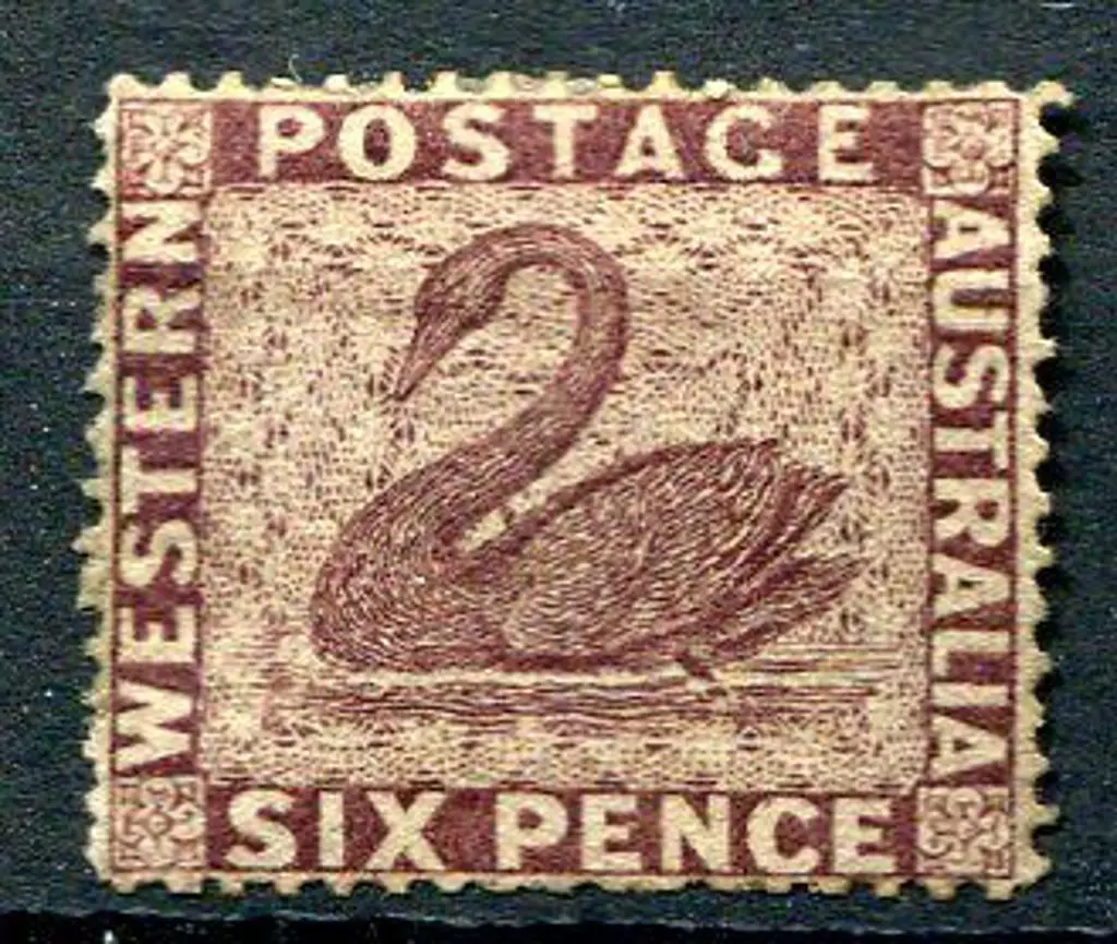 1861 6d purple-brown. MH with part og, well ... Image 1++
