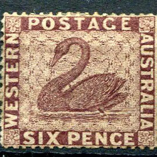 1861 6d purple-brown. MH with part og, well ...