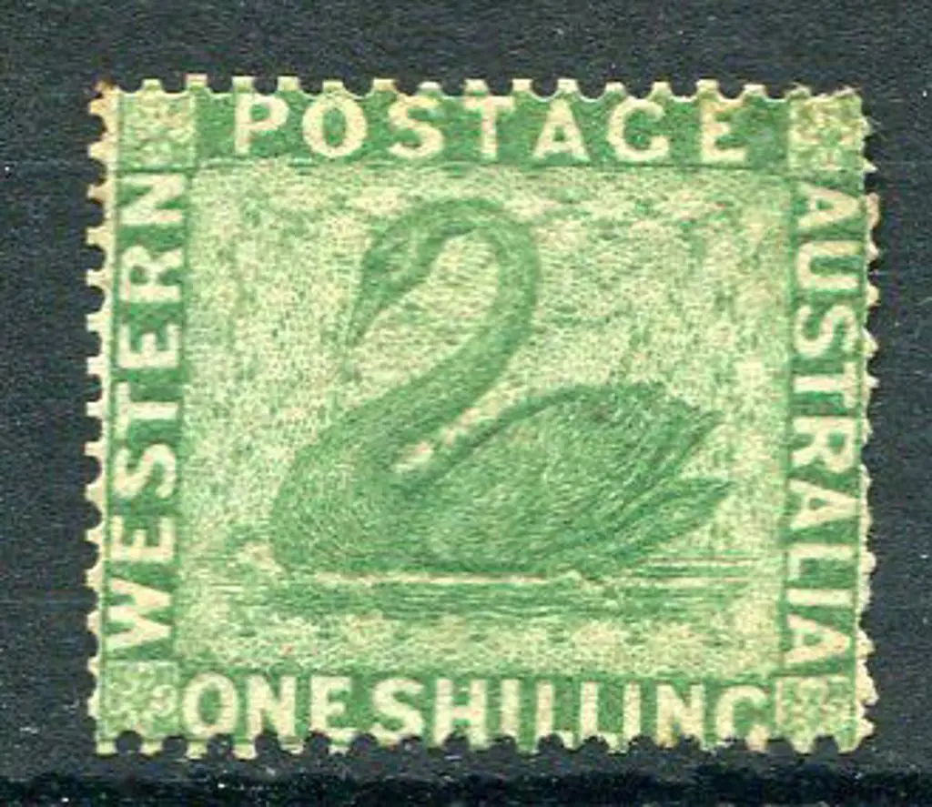 1861 1/- yellow-green. MH with part gum, Some ... Image 1++