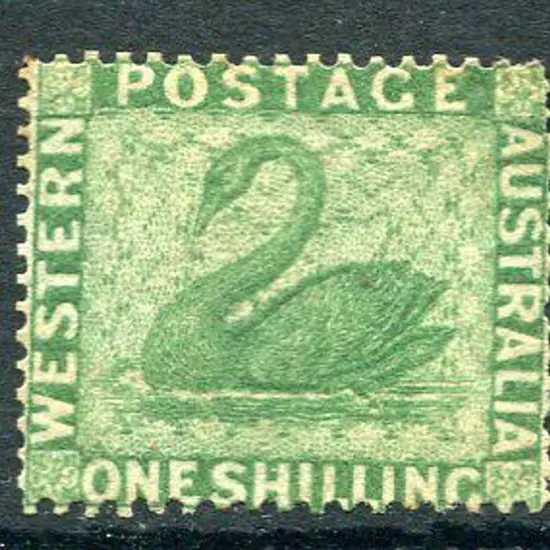 1861 1/- yellow-green. MH with part gum, Some ...