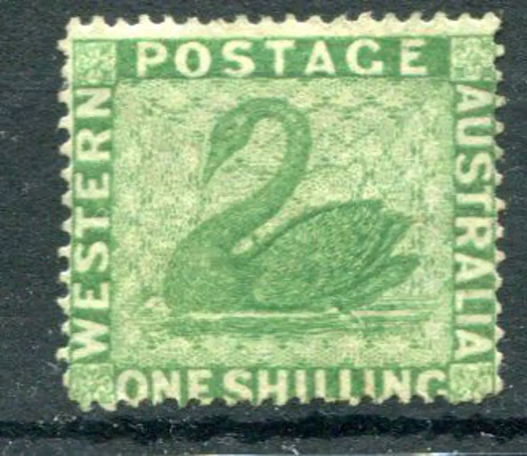 1861 1/- yellow-green with wmk upright. Fine MLH. ... Image 1++