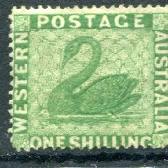 1861 1/- yellow-green with wmk upright. Fine MLH. ...
