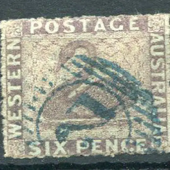 1861 1d rose-carmine with 15 bar "8" Fremantle ...