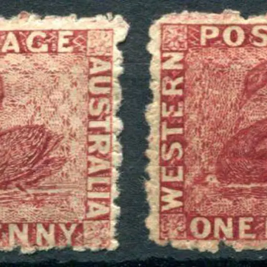 1863/64 1d rose-carmine & 1d lake. MLH/MH. SG 44 & ...