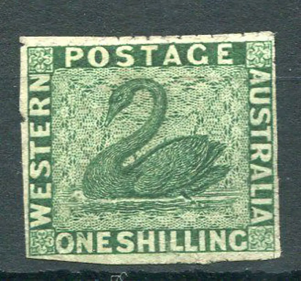 1861 1/- deep green. Unused without gum. Separated ... Image 1++