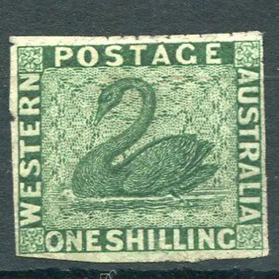 1861 1/- deep green. Unused without gum. Separated ...