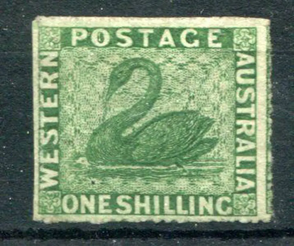 1861 1/- deep green with sideways wmk. Unused/mint ... Image 1++