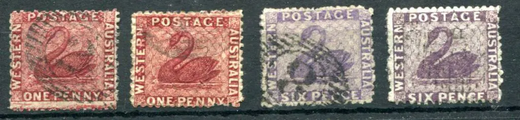 1863 1d & 6d in both shades. Perf. 13. Good to ... Image 1++