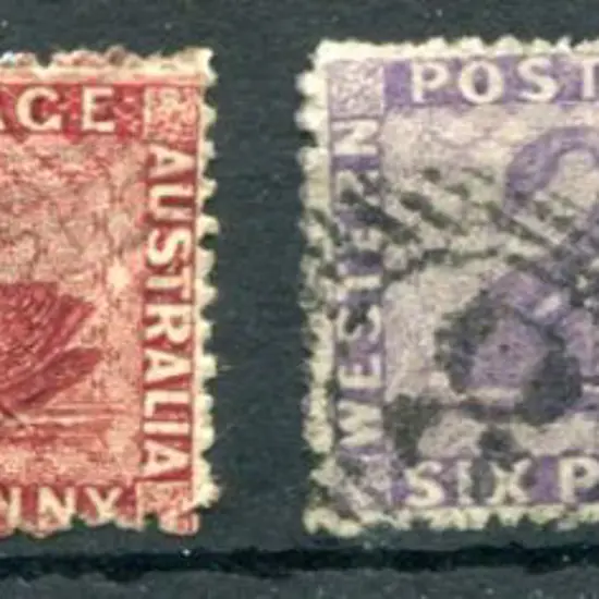 1863 1d & 6d in both shades. Perf. 13. Good to ...