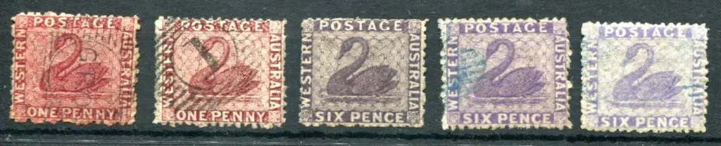 1863 1d in both shades (SG 49 & 50) & 6d in 3 ... Image 1++