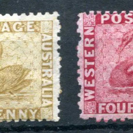 1864/79 1d bistre & 4d carmine, Crown CC Wmk ...