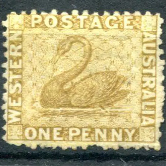 1864 1d bistre. MLH. SG 52, Cat. £90