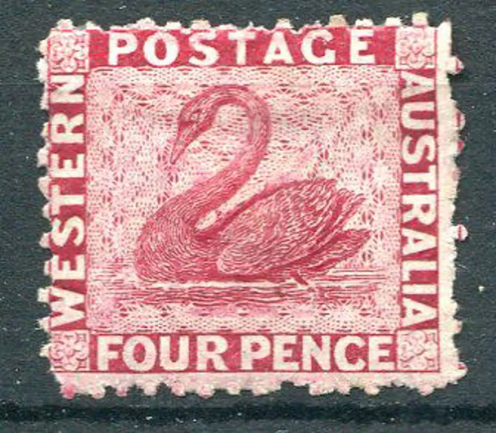 1865 4d carmine, MH with part og. SG 56, Cat. £150 Image 1++