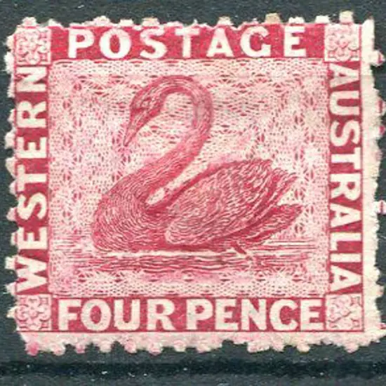 1865 4d carmine, MH with part og. SG 56, Cat. £150