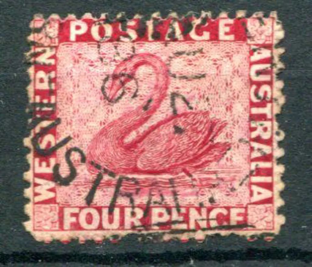 1865 4d carmine with upright, inverted & reversed ... Image 1++