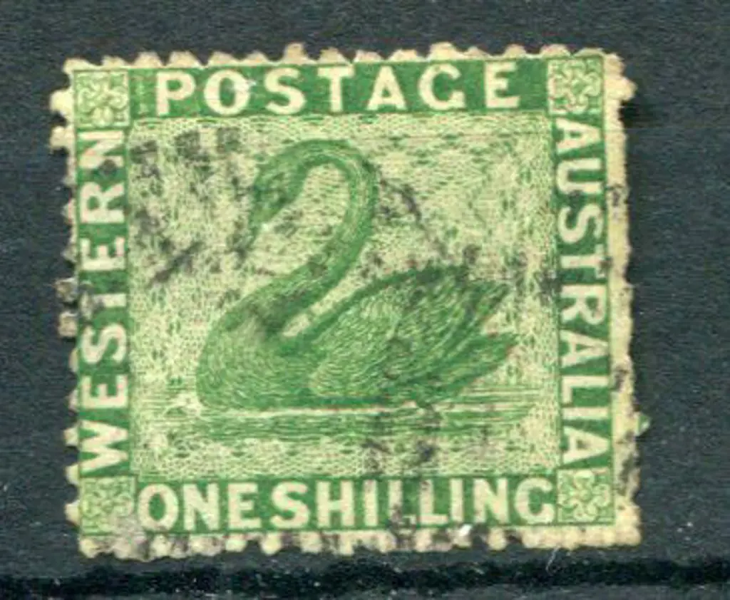 1865 1/- bright green with inverted wmk. Lightly ... Image 1++