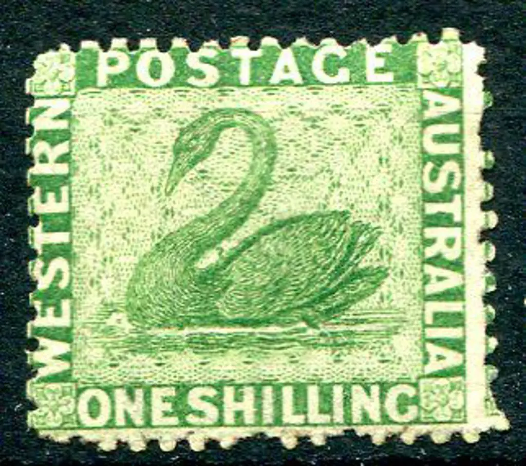1865 1/- bright green. MLH, with 4 ... Image 1++