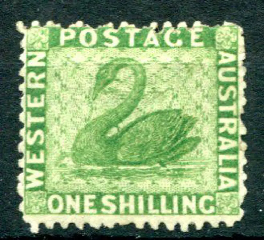 1865 1/- bright green. MLH with a couple of short ... Image 1++