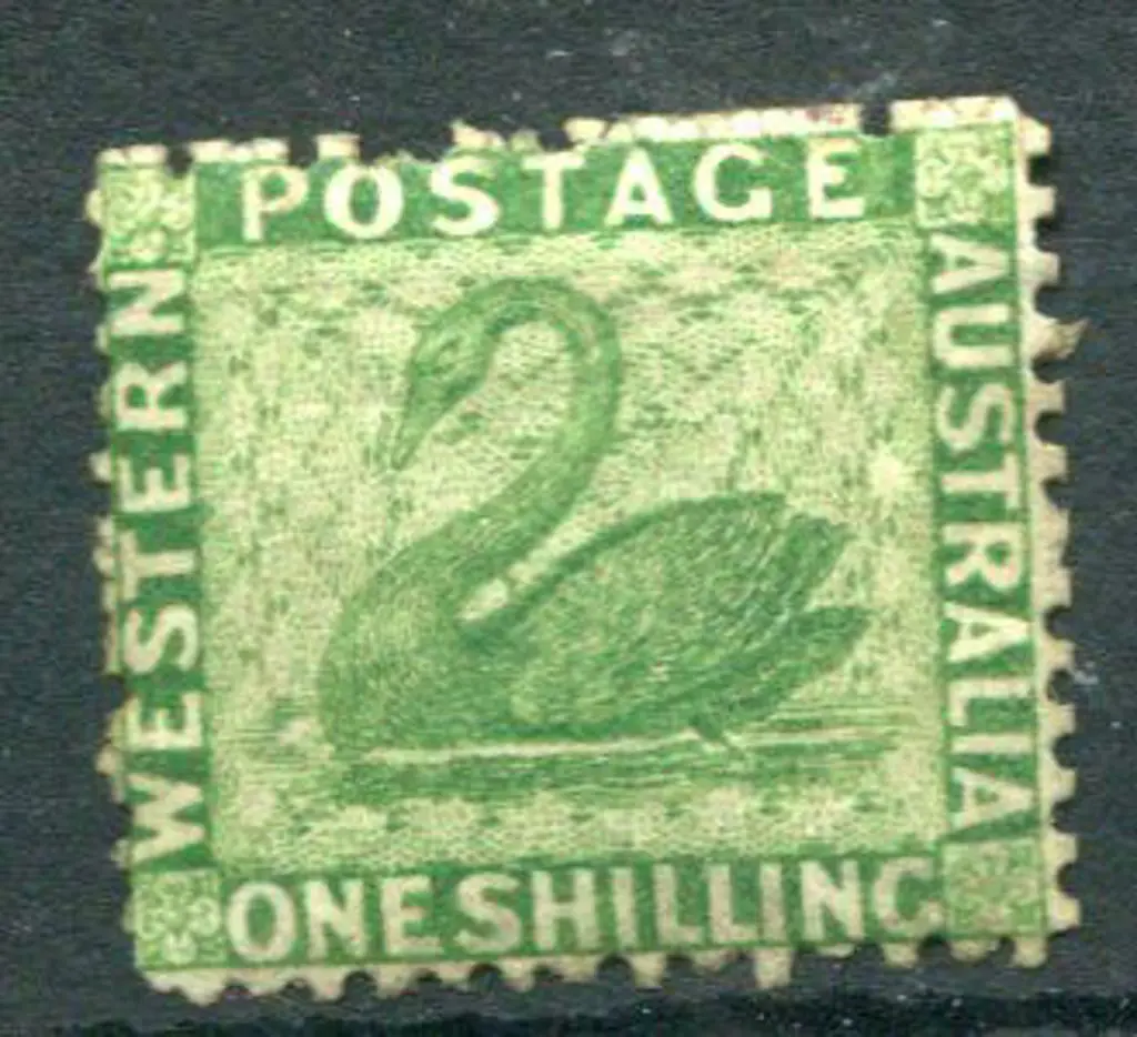 1865 1/- bright green. MLH, irregular perfs. SG ... Image 1++