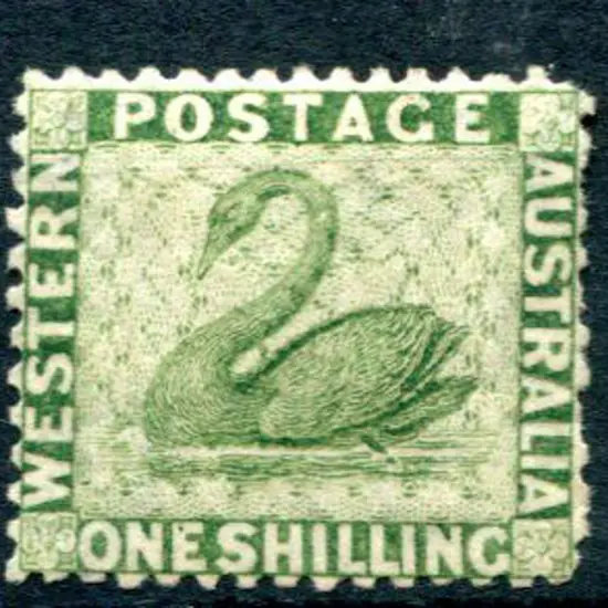 1868 1/- sage-green. Mint no gum example. SG 62, ...