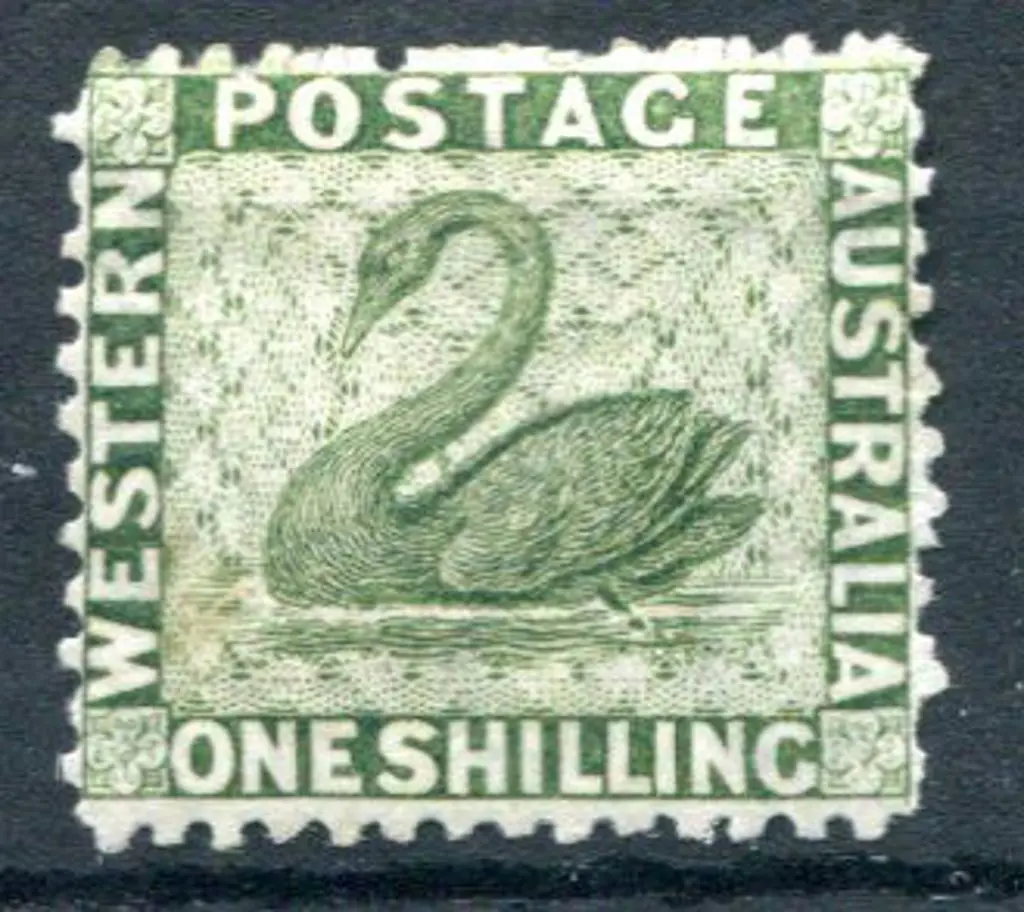 1868 1/- sage-green. Fine MLH SG 62, Cat. £475 Image 1++
