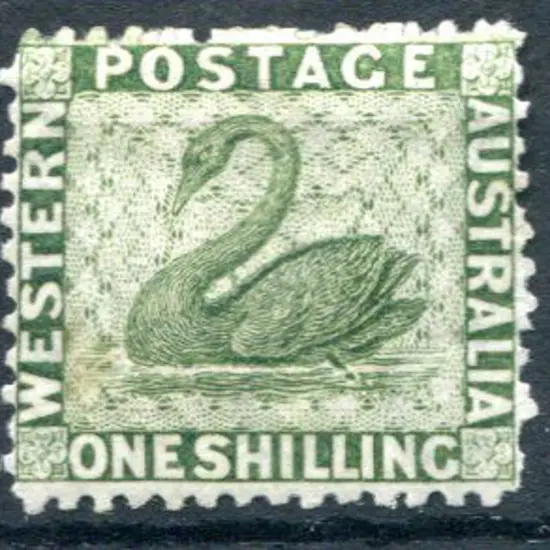 1868 1/- sage-green. Fine MLH SG 62, Cat. £475