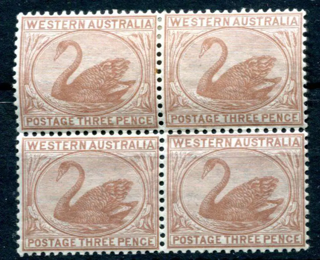 1871 3d pale brown block of 4 with lower stamps ... Image 1++