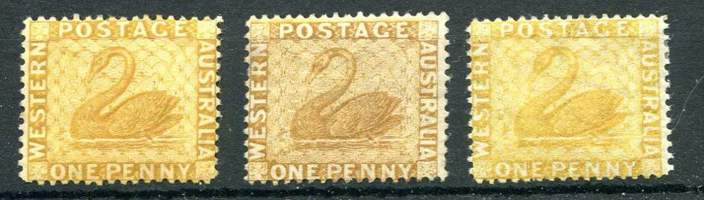 1876/79 1d ochre, 1d bistre & 1d yellow-ochre ... Image 1++