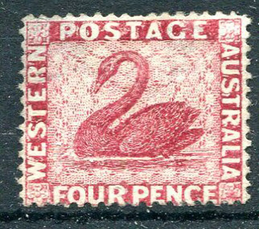 1881 4d carmine with wmk sideways with crown to ... Image 1++