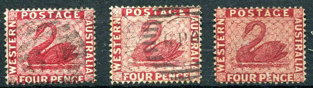 1882/85 4d carmine with 3 wmk configurations. ... Image 1++