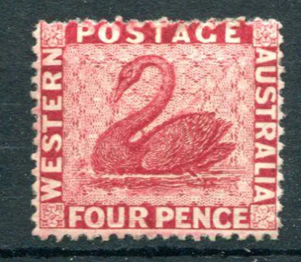 1882 4d carmine with upright & reversed wmk. Mint ... Image 1++
