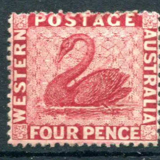 1882 4d carmine with upright & reversed wmk. Mint ...