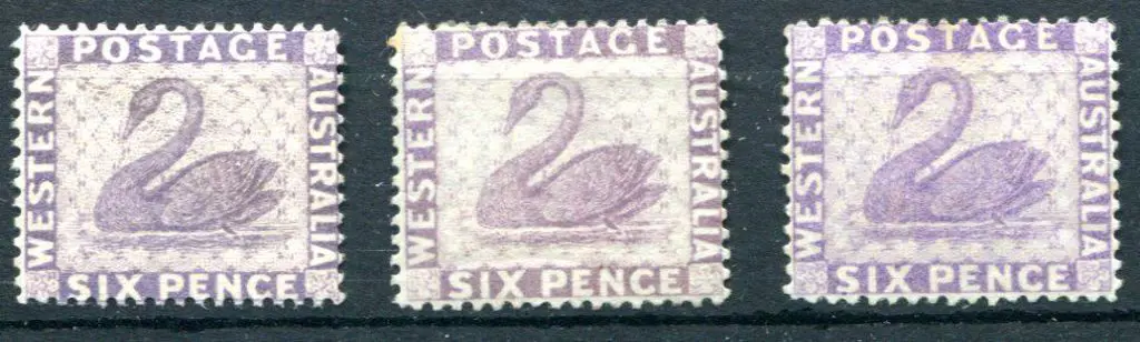 1882 6d reddish lilac plus two shades. All MLH, ... Image 1++