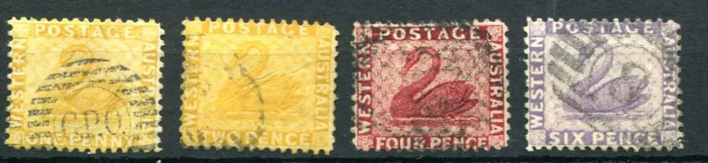 1882/85 1d yellow-ochre, 2d chrome-yellow, 4d ... Image 1++