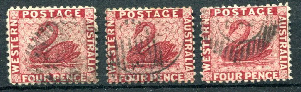 1882 4d carmine with Crown to right of CA & ... Image 1++