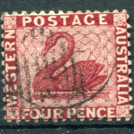 1882 4d carmine with Crown to right of CA & ...