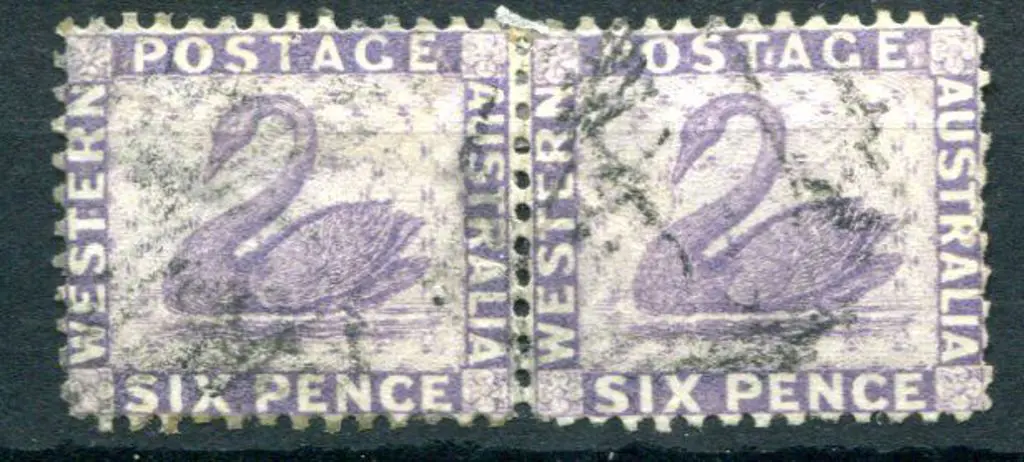 1883 6d lilac horiz pair. Lightly used. SG 85, ... Image 1++