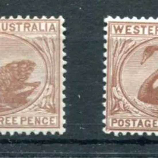 1882/95 3d pale brown & 3d red-brown plus 2 ...