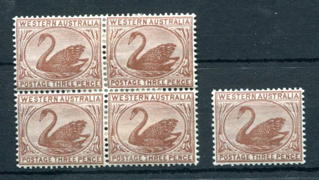 1882/95 3d red-brown, Crown CA Wmk (Sideways), ... Image 1++