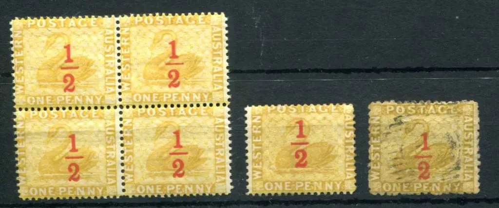 1884 ½d on 1d yellow-ochre with surcharge, perf ... Image 1++