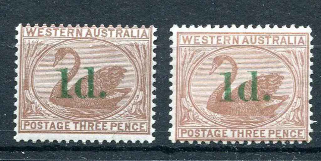1885 1d on 3d pale brown MH & 1d on 3d cinnamon. ... Image 1++