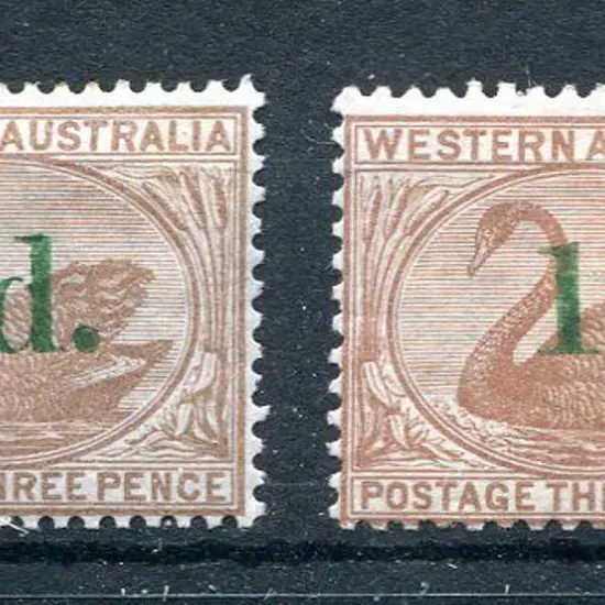 1885 1d on 3d pale brown MH & 1d on 3d cinnamon ...