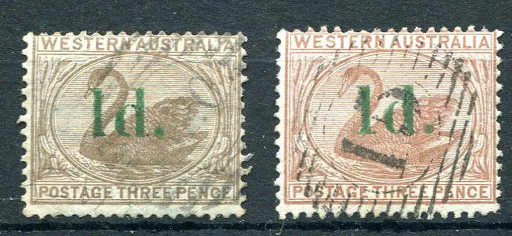 1885 1d on 3d pale brown & 1d on 3d Cinnamon. Both ... Image 1++