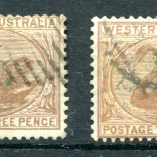 1885 1d on 3d pale brown & Cinnamon shades with ...