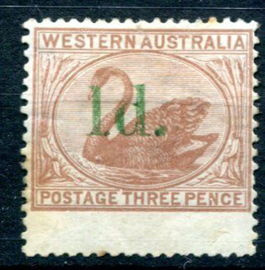 1885 1d on 3d Cinnamon with "straight top". MH ... Image 1++