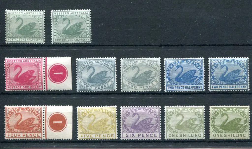 1885/93 ½d in both shades, 1d with Plate 1 RH ... Image 1++